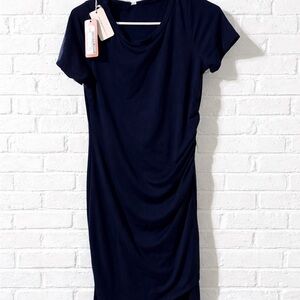 Vanilla Bay Classic Navy Midi Dress